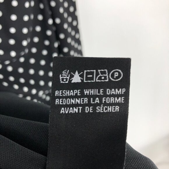 Le Chateau  Black white Polka Dot short sleeve ruched NWT Dress Size XXL - Picture 9 of 16